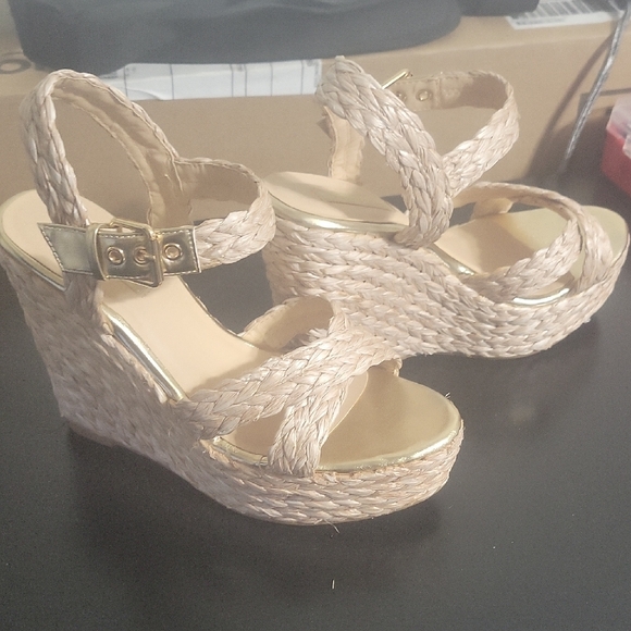 Women's Braided Wedge Sandals - Cream - Picture 3 of 8